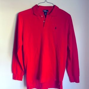 Red Polo by Ralph Lauren Long Sleeve Polo Size 16/18